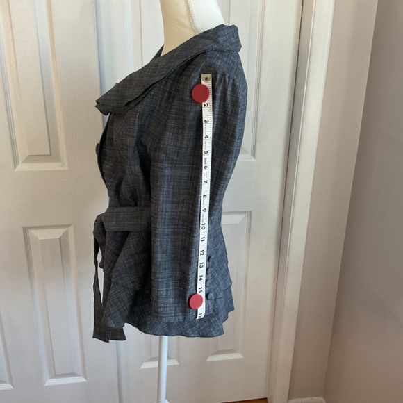 Women’s Acorn Cotton Crop Sleeve Blouse/Jacket, Denim Color,  SZ XL - Picture 6 of 11